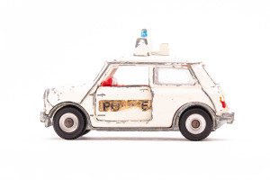 Polizeiauto | Mini | Cooper | Weiss | Anlasser defekt | 1970 | Corgi | Andrea Helbling