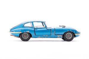 Sportwagen | Jaguar | E-Type | Blau | kleine Lackschäden | 1960 | Corgi | Martin Sigrist