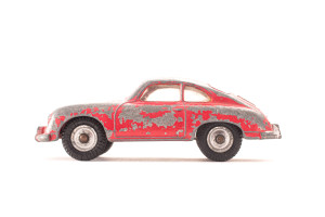Sportwagen | Porsche | 356 A | Rot | kleine Lackschäden | 1950 | Dinky Toys | Martin Sigrist